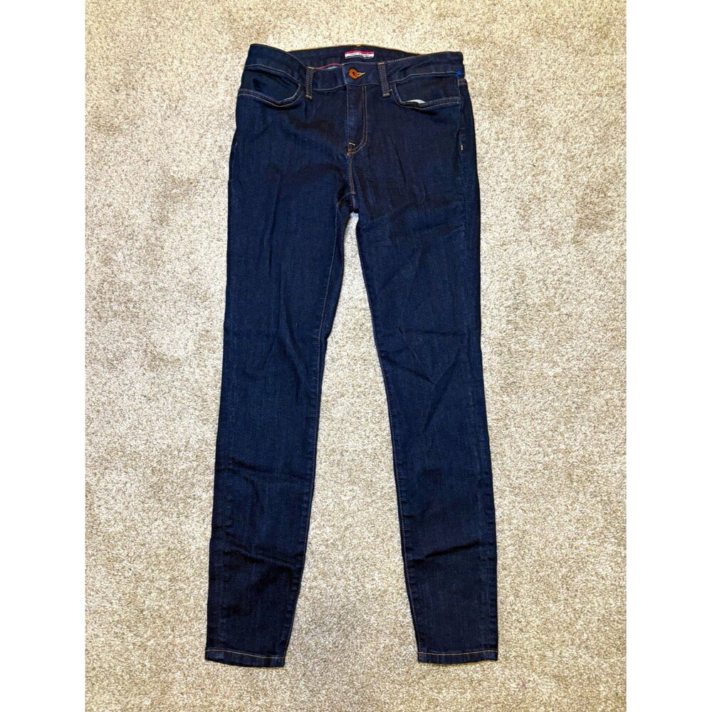 Women's Tommy Hilfiger Dark Wash Blue Skinny Slim Stretch Denim Jeans Size 8